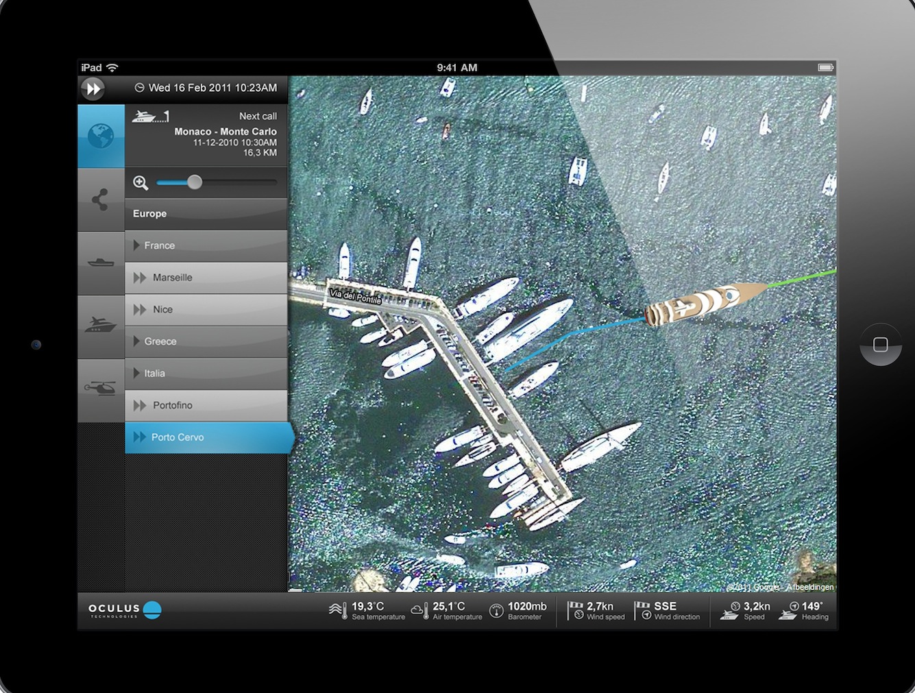 Image for article Oculus Technologies launch YachtEye Portable for tablet devices